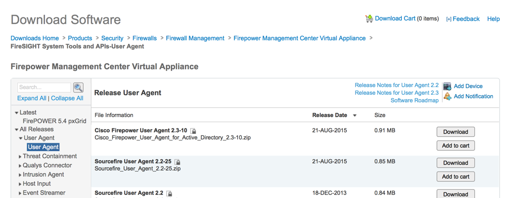 Cisco Firepower User Agent for Active Directory